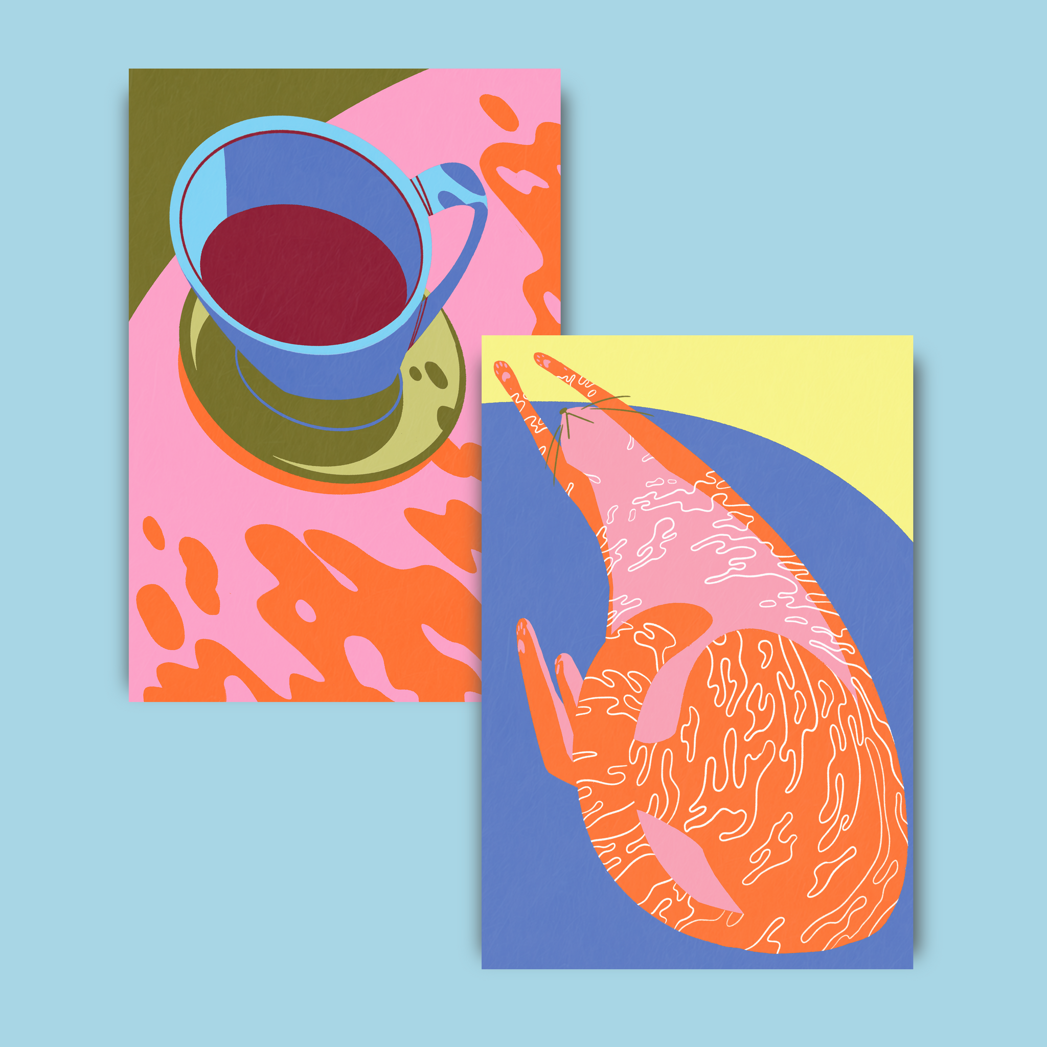 A4 Print 2er Set mit Wunschmotiven