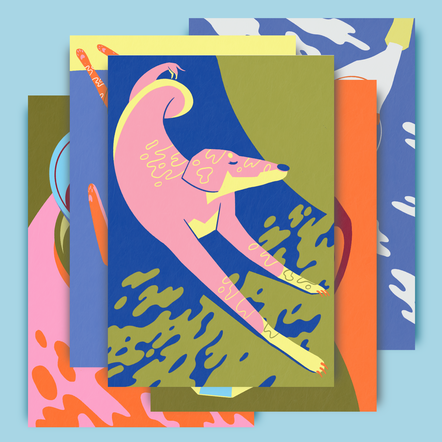 A4-Print 5er Set mit allen Motiven