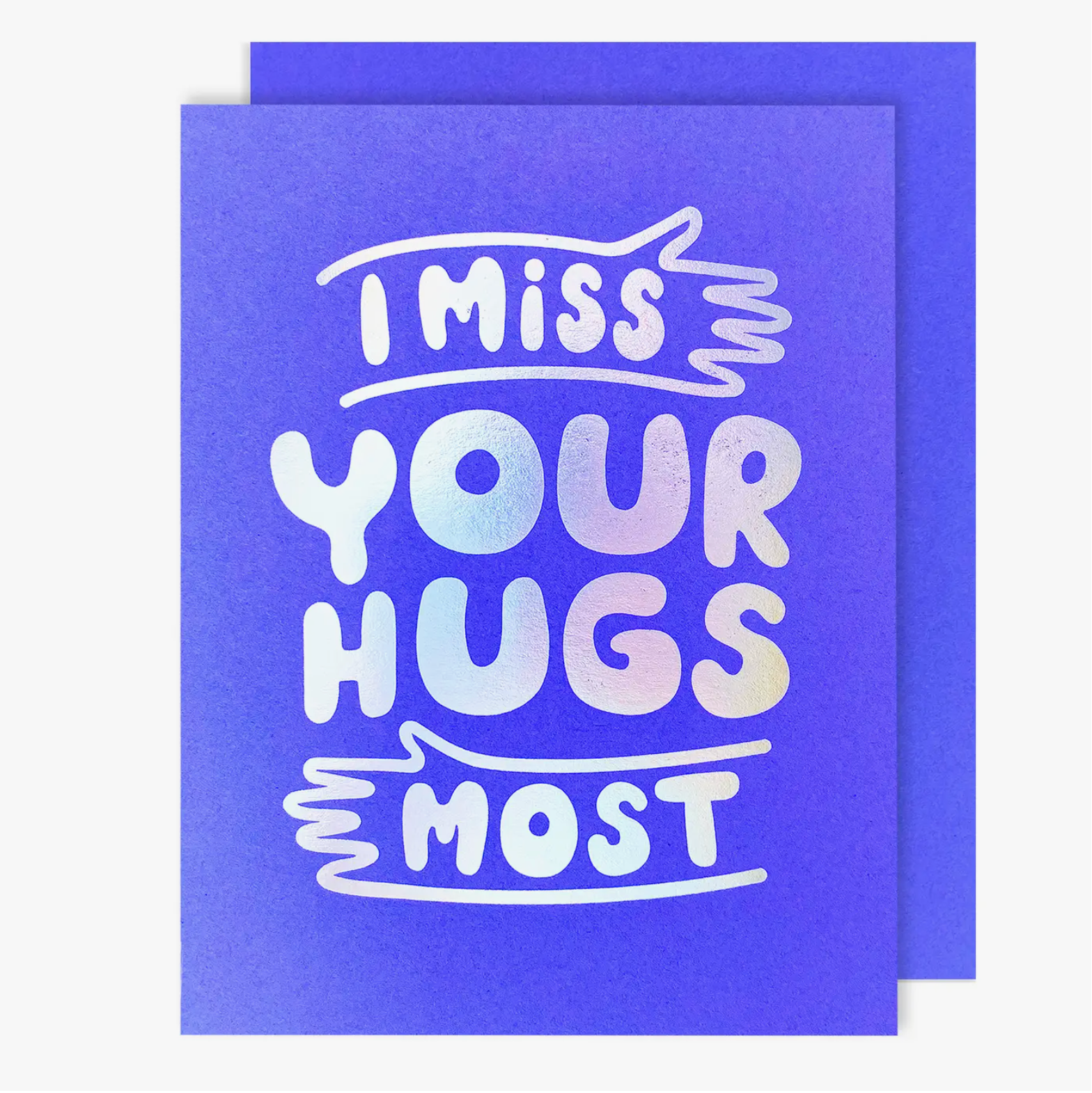 I miss your hugs most - Grußkarte