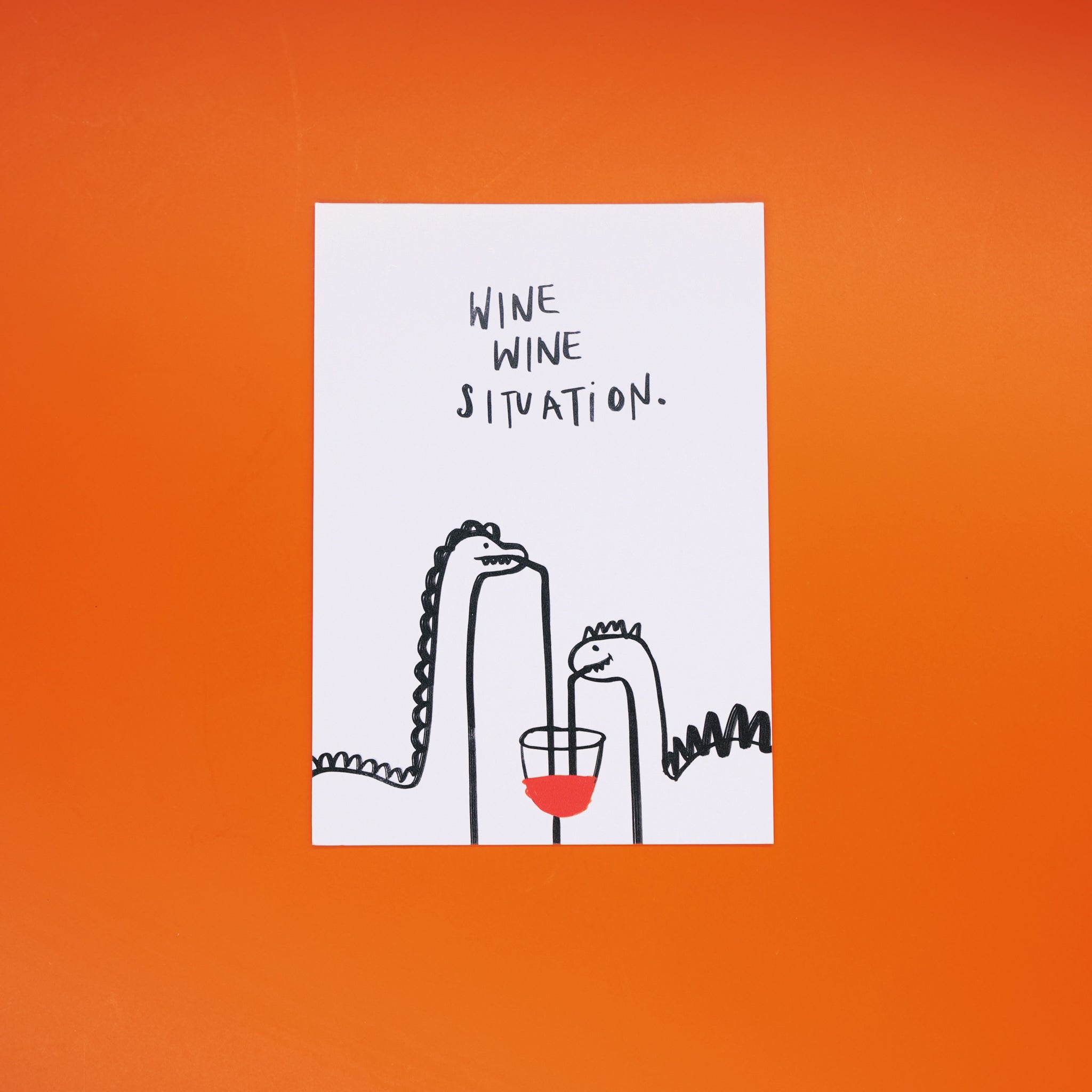 esistfreitag-Postkarte: Wine Wine Situation