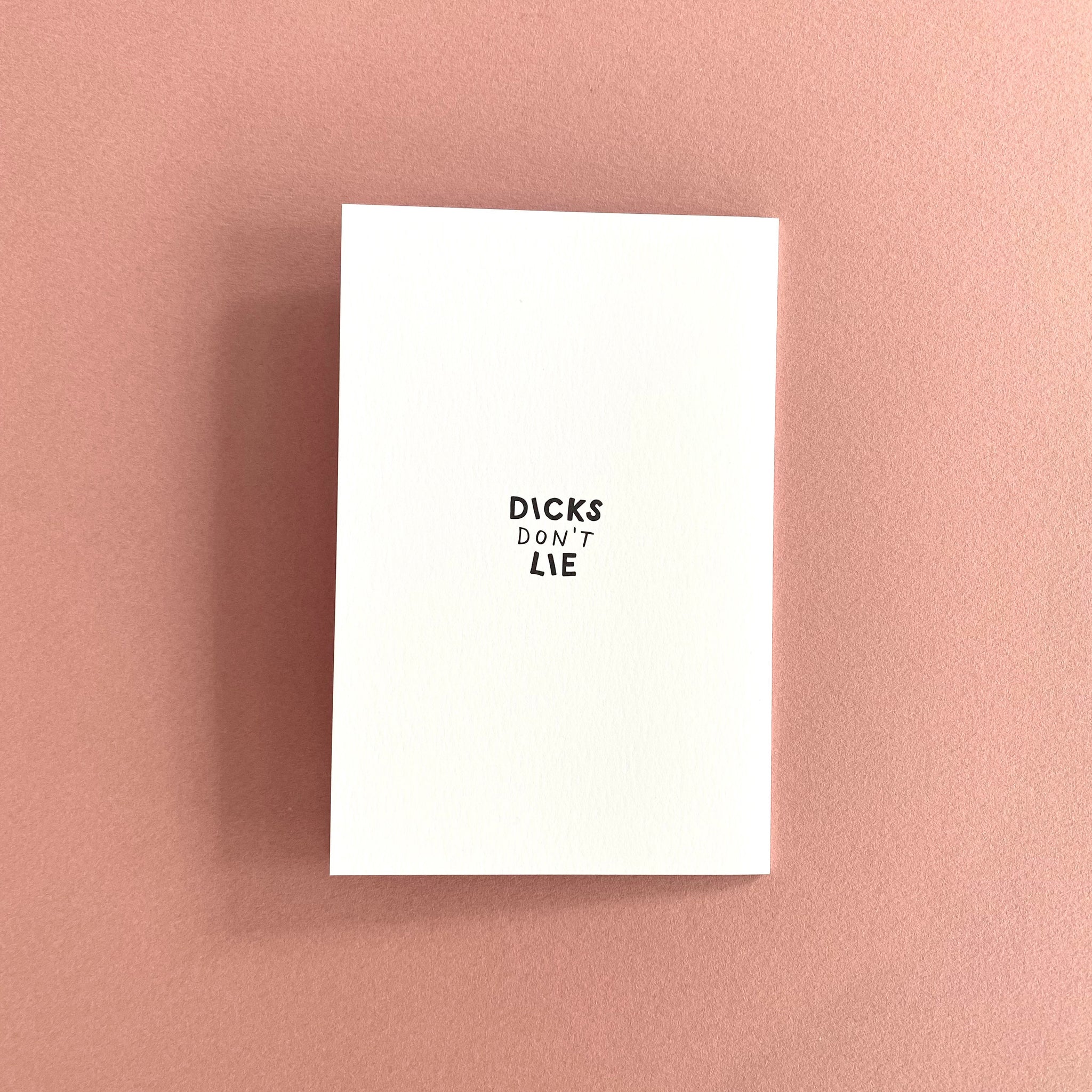 Dicks Don't Lie I Love You - Postkarte