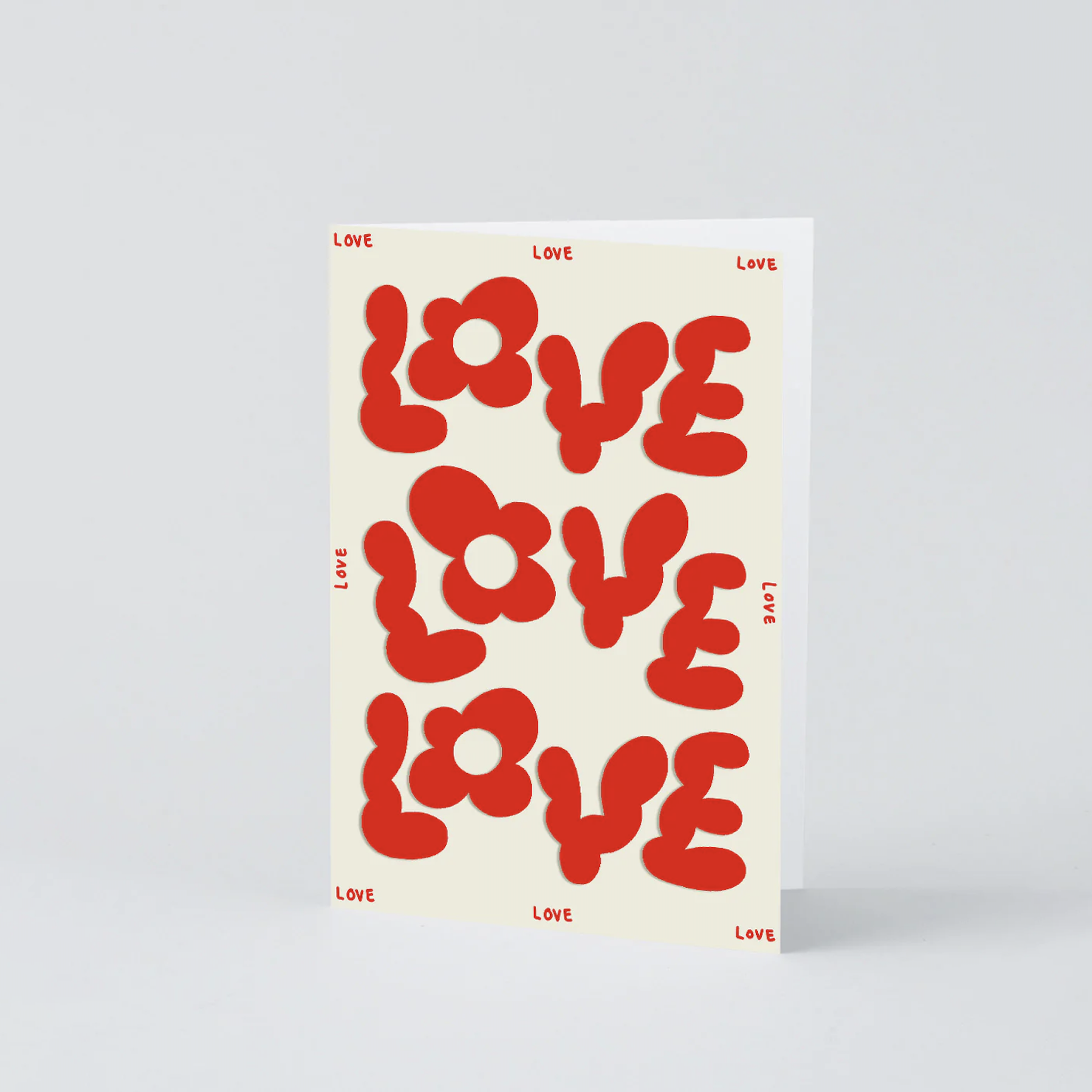 Wrap Magazine Love Love Love Karte mit Prägung – Rot