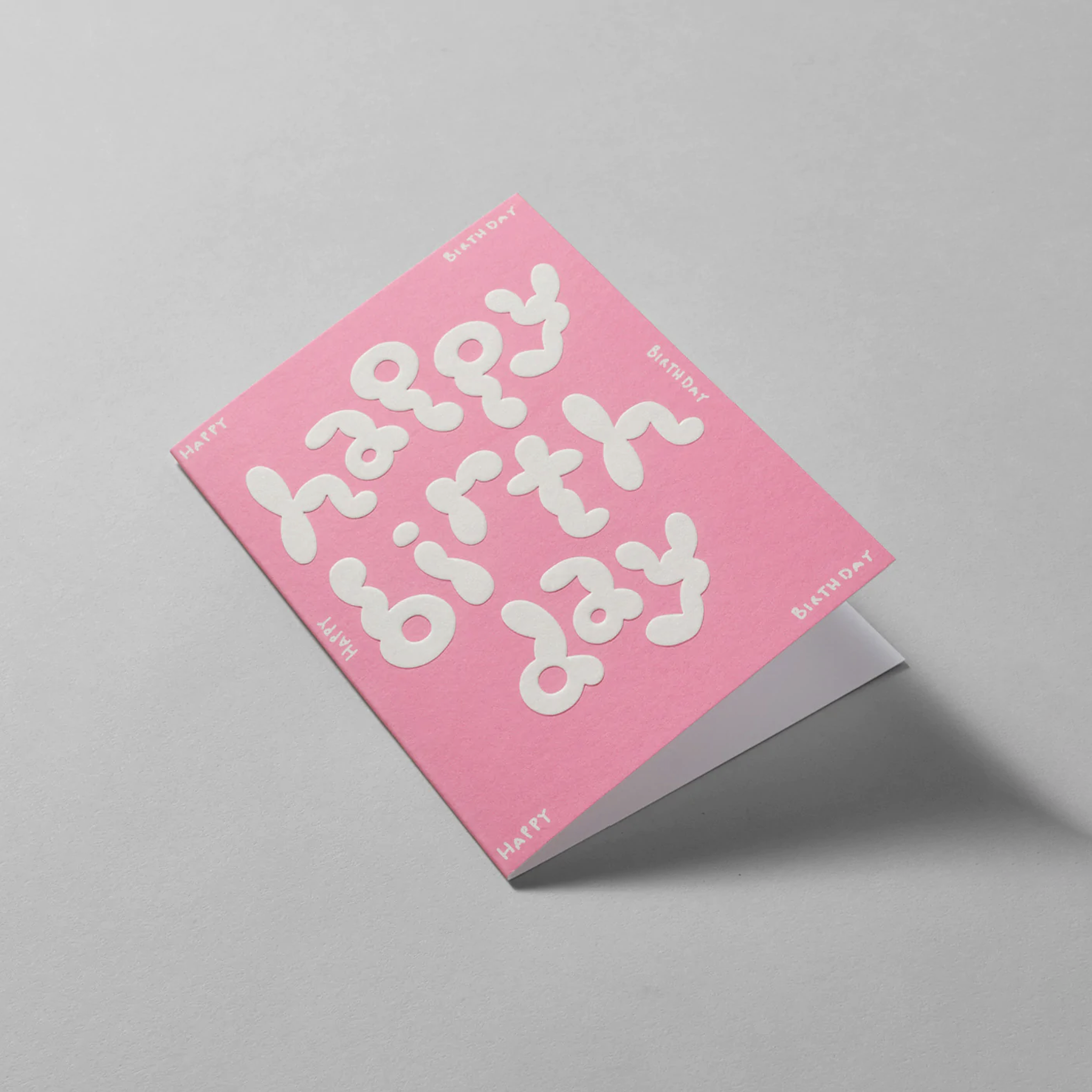 Wrap Magazine Happy Birthday Karte mit Prägung – Rosa