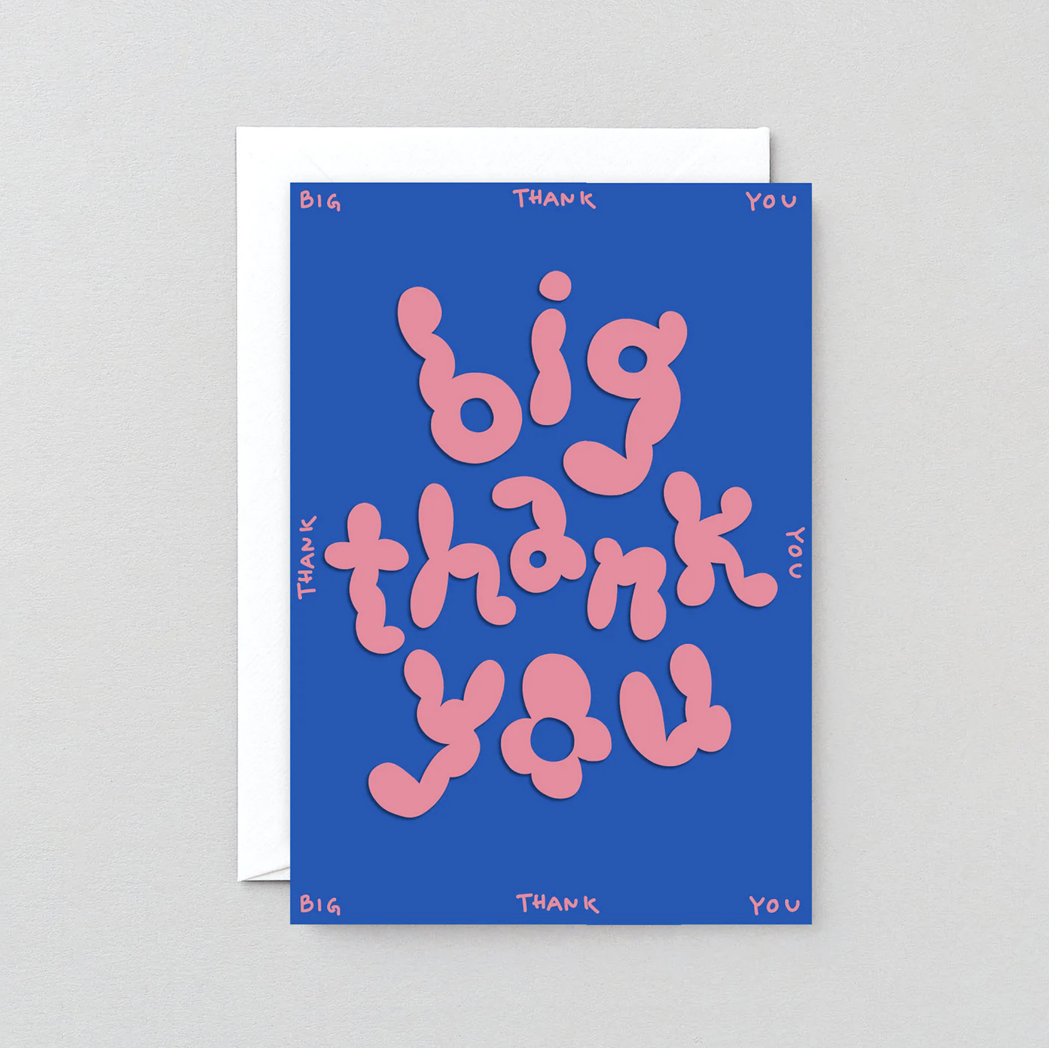 Wrap Magazine Gigant Big Thank You mit Prägung – Blau & Rosa
