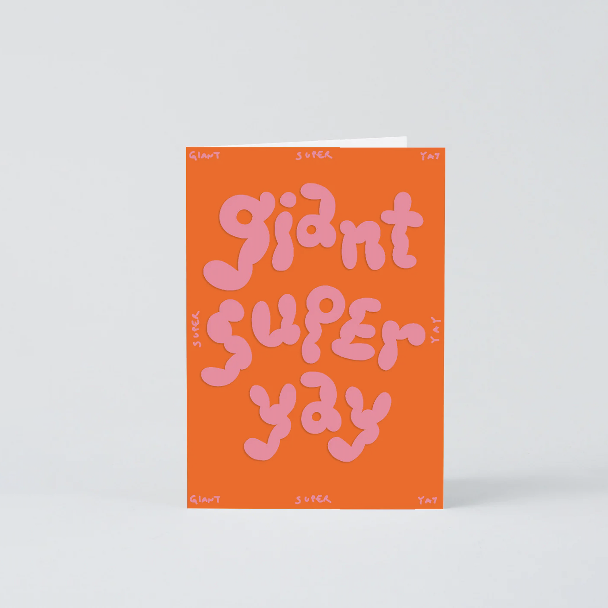 Wrap Magazine Gigant Super Yay Karte mit Prägung – Orange & Rosa