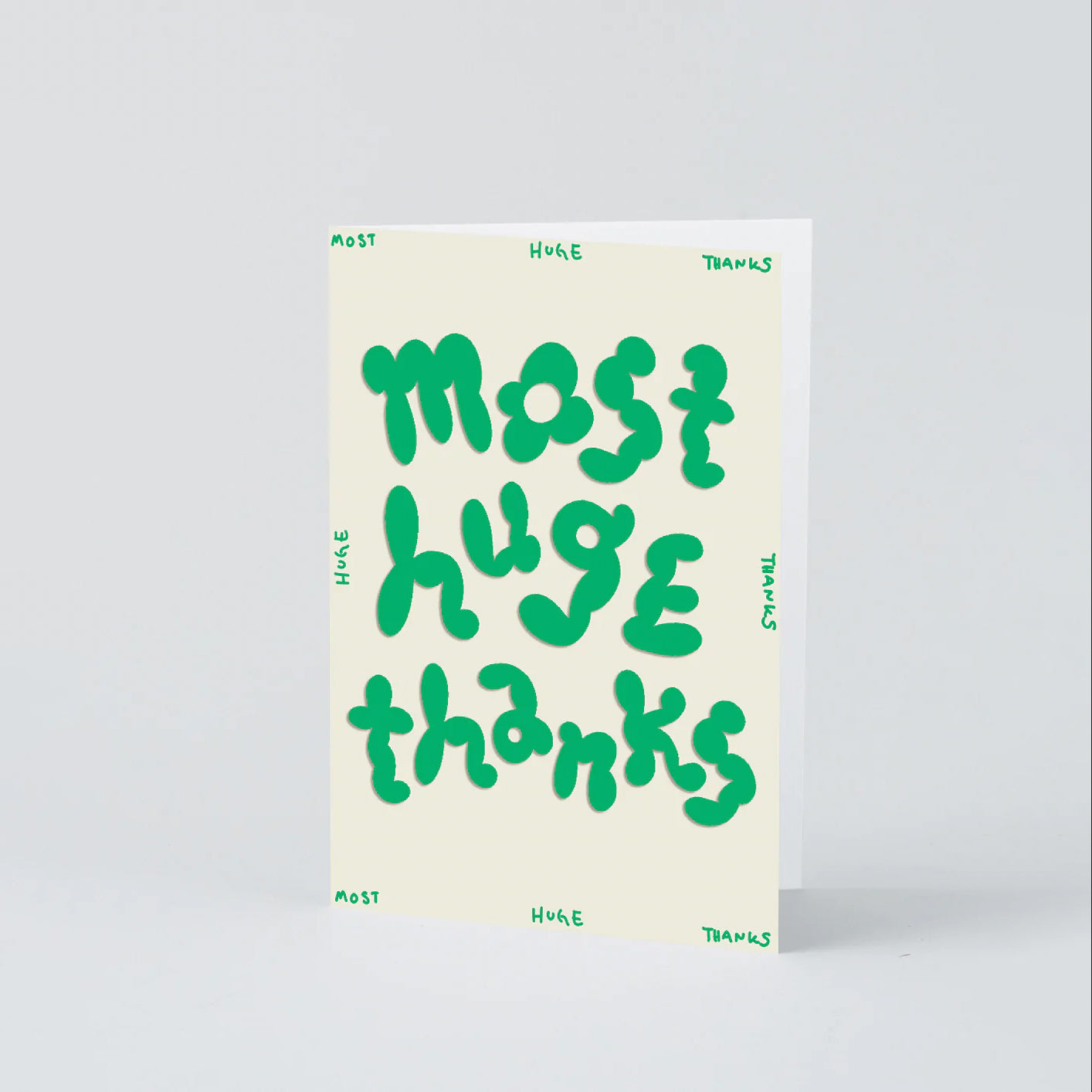 Wrap Magazine Most Huge Thanks Karte mit Prägung – Grün